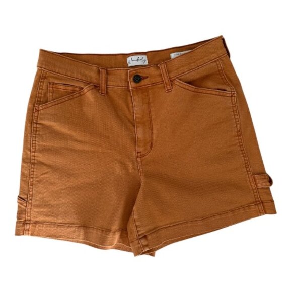 Wonderly Burnt Orange High-Rise Shorts Size 4 - 4" Inseam - Picture 1 of 3